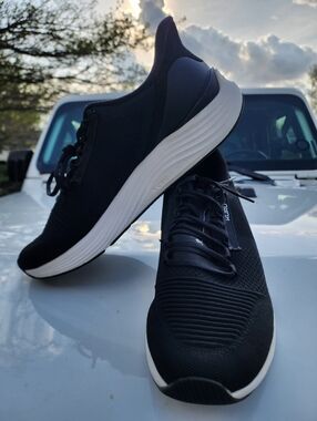 KURU Atom 2 Men's Black Athletic Sneakers. Plantar Fasciitis Heel support.